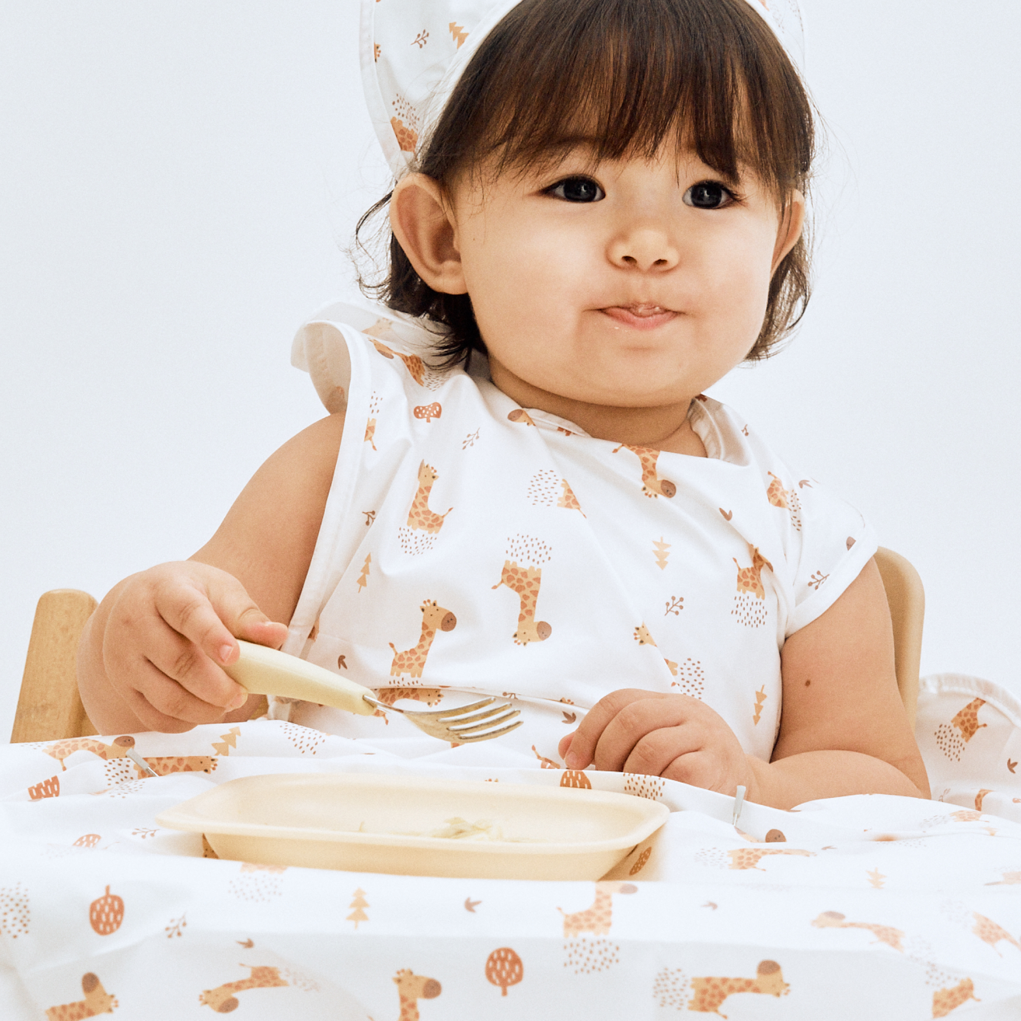 食べこぼし用エプロン  <ノースリーブ>